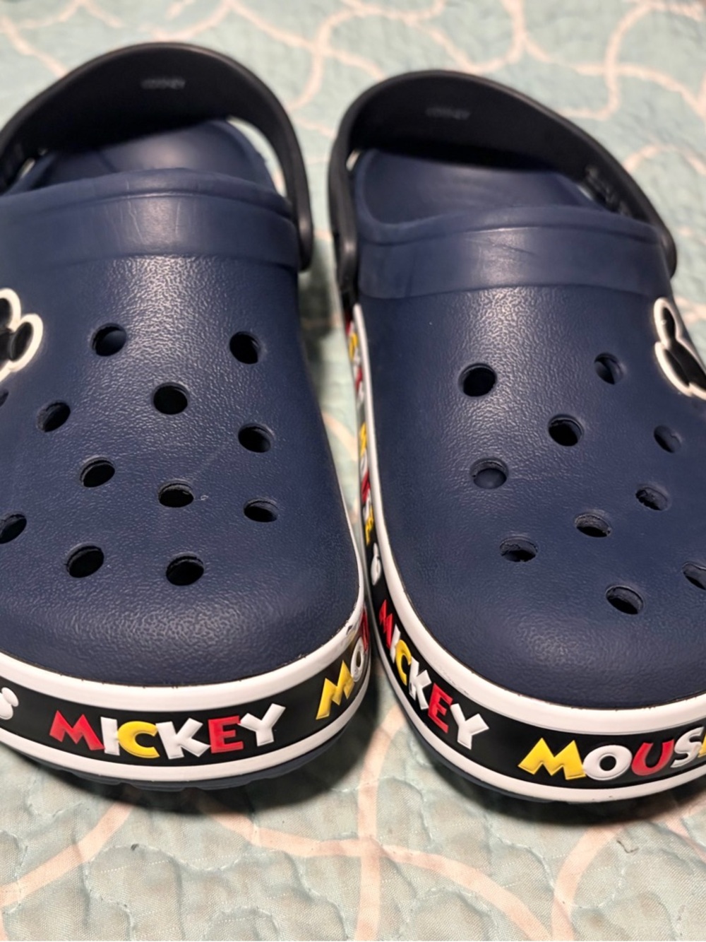 Disney Navy Mickey Mouse Kids Clogs with Character Trim